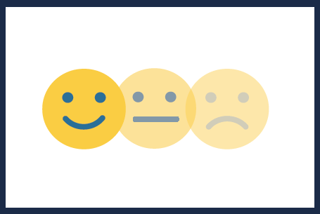 CSS logo.  smiley face, neutral face, sad face emoji